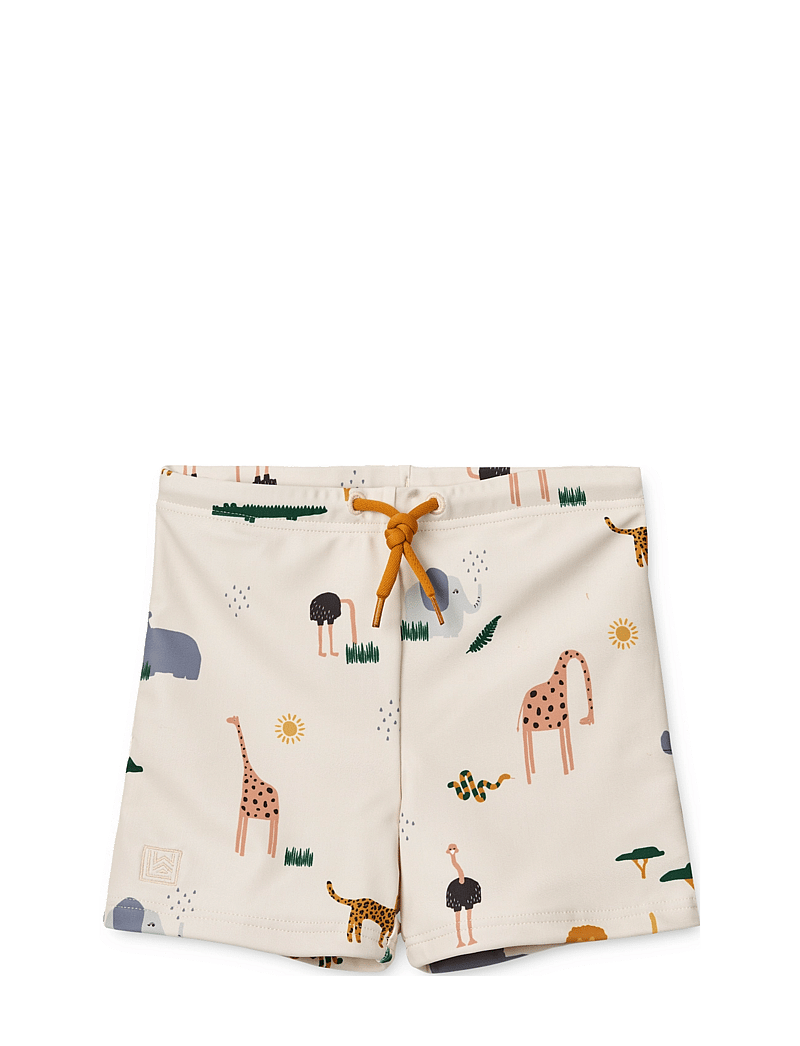 Liewood - Otto Printed Swim Pants - swimshorts - safari sandy mix - 0