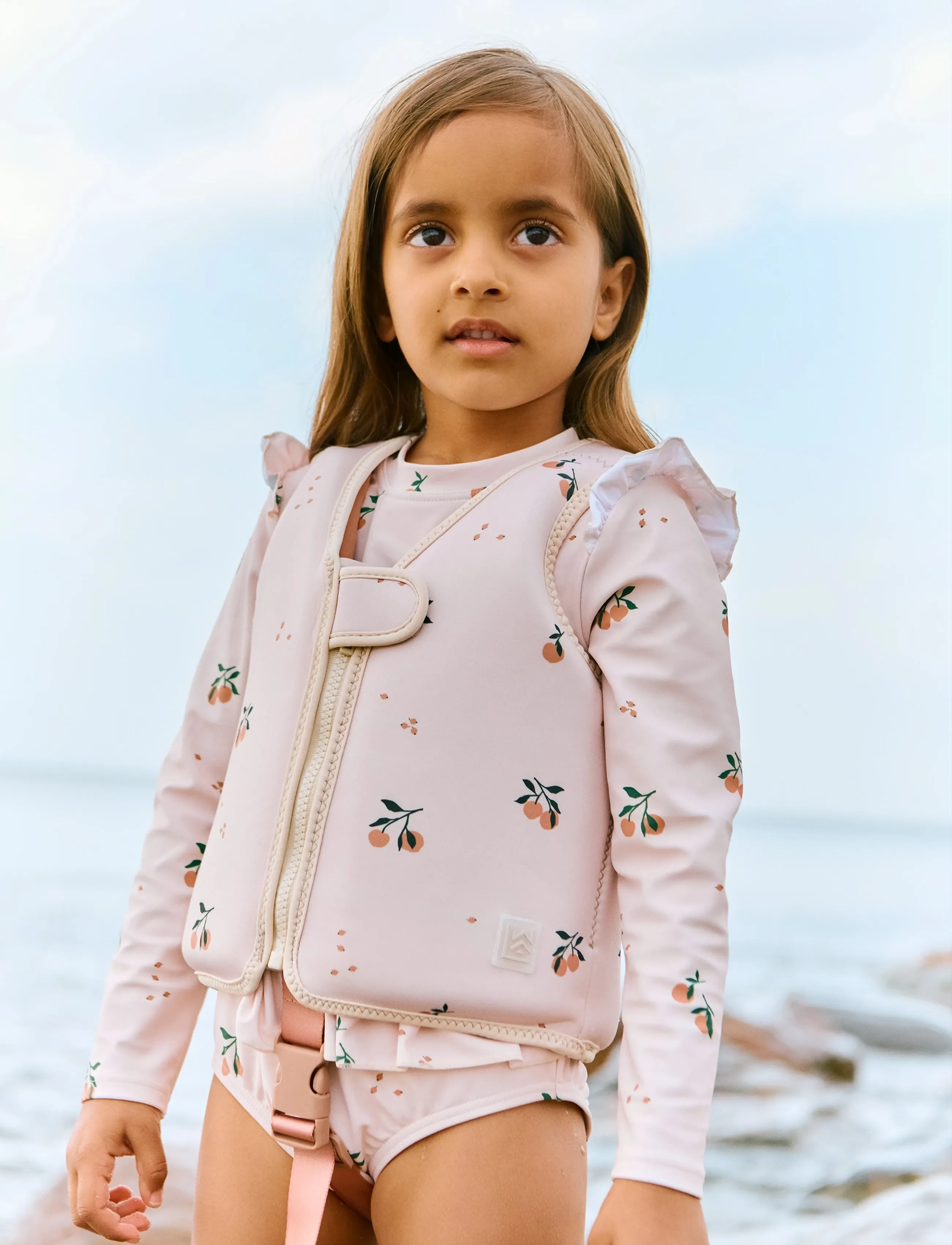 Liewood Sille Printed Swimsuit - Baddräkter - PEACH / SEA SHELL / beige