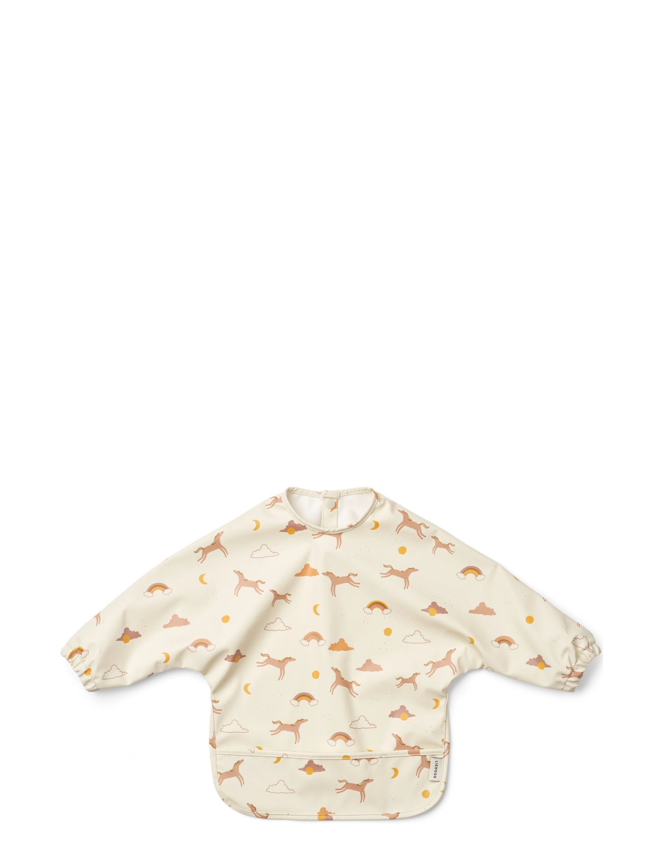 Liewood Merle Printed Cape Bib, One Size, Bibs, Beige - Long Sleeve Kinder