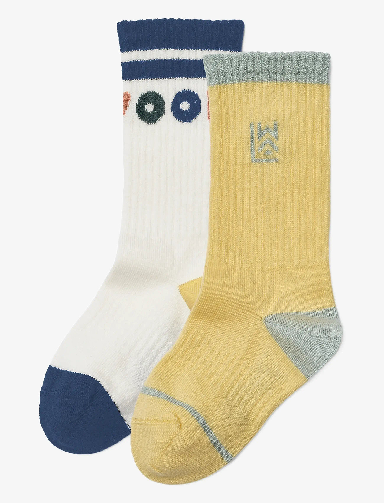 Liewood - Annette Socks 2-Pack - socks - lemonade / creme de la creme - 0