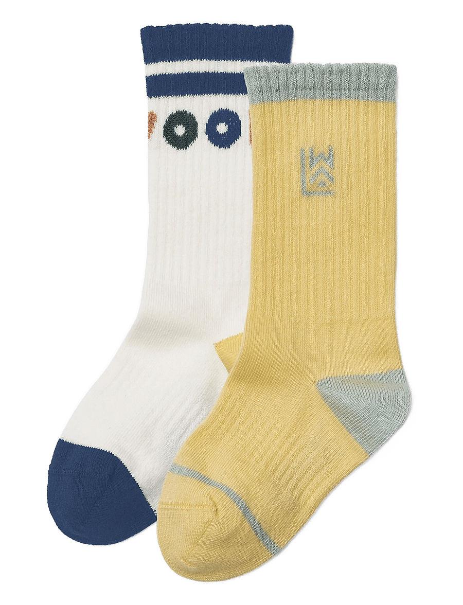 Liewood - Annette Socks 2-Pack - strümpfe - lemonade / creme de la creme - 0