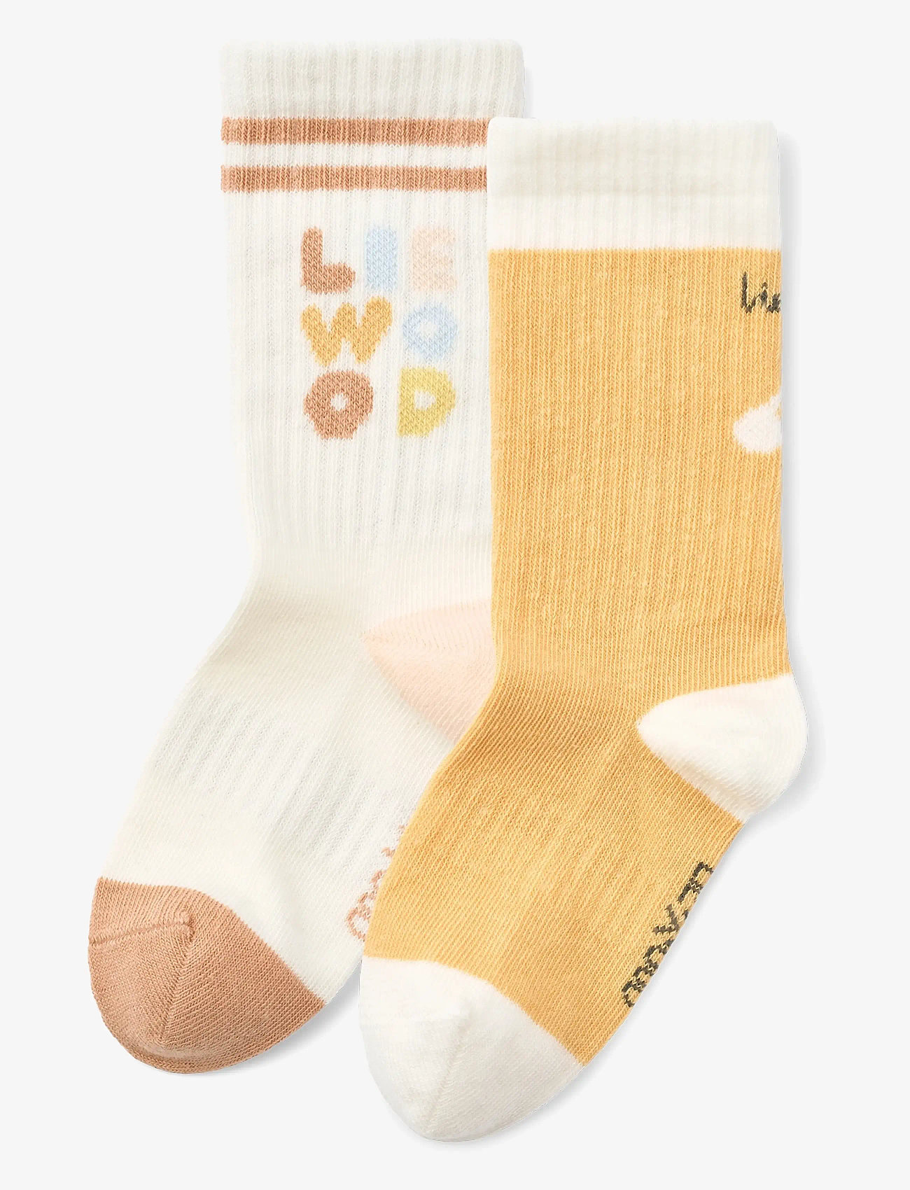 Liewood - Annette Socks 2-Pack - strumpor - light apricot / creme de la creme - 0
