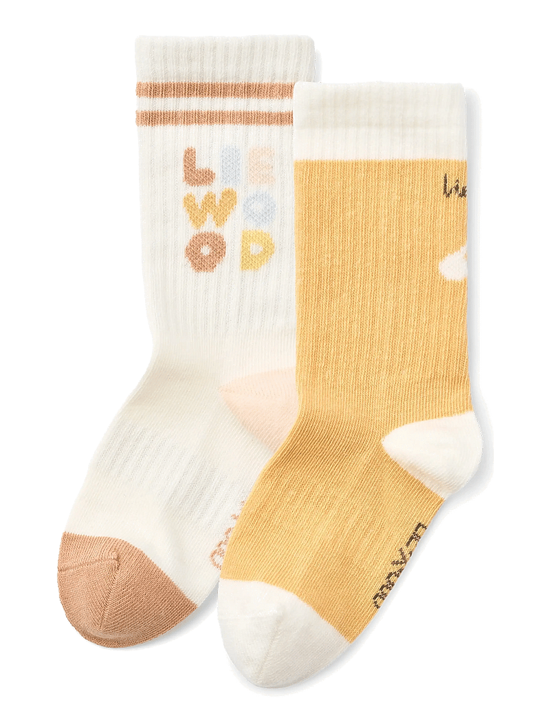 Liewood - Annette Socks 2-Pack - strumpor - light apricot / creme de la creme - 0