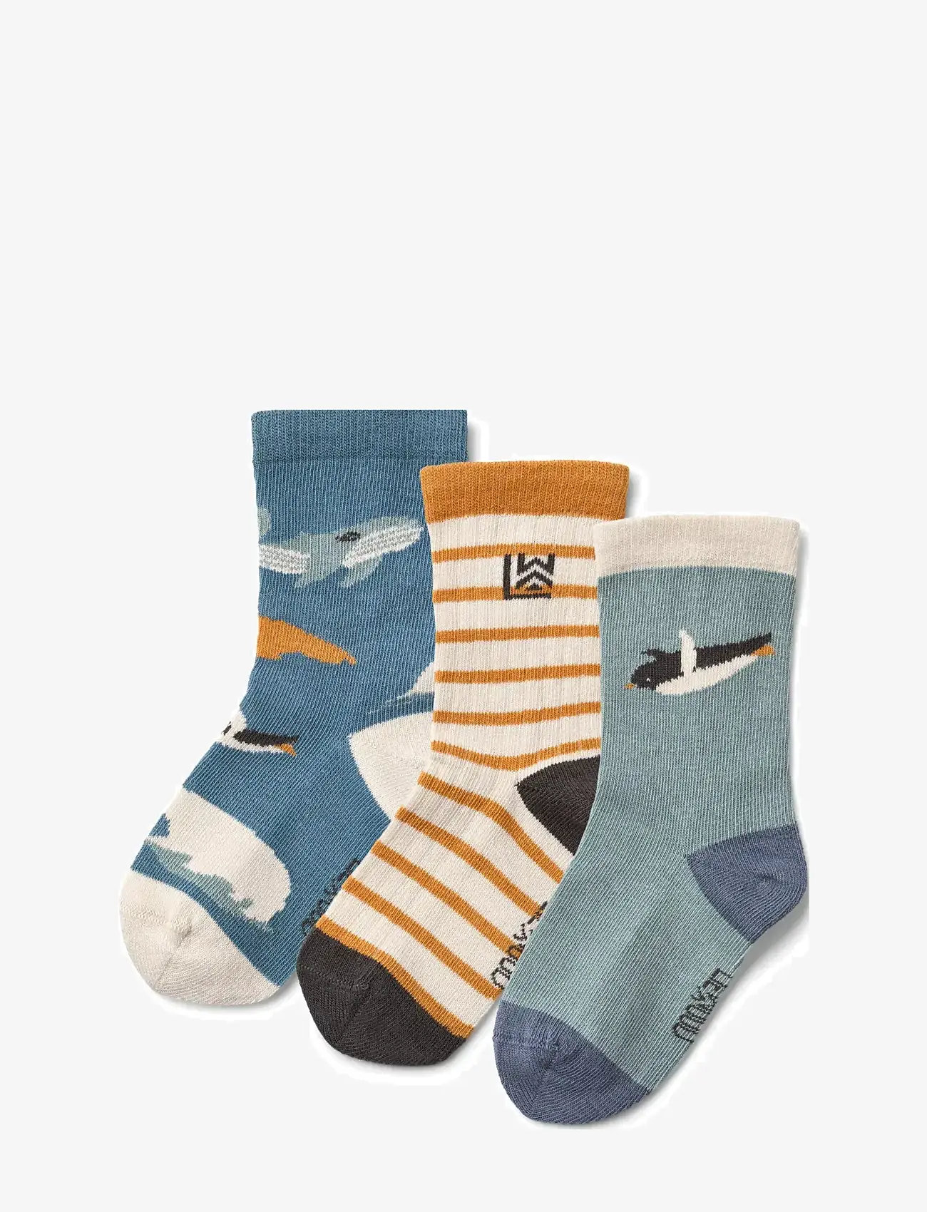 Liewood - Silas Socks 3-Pack - sokid - arctic sea /  ocean view - 0