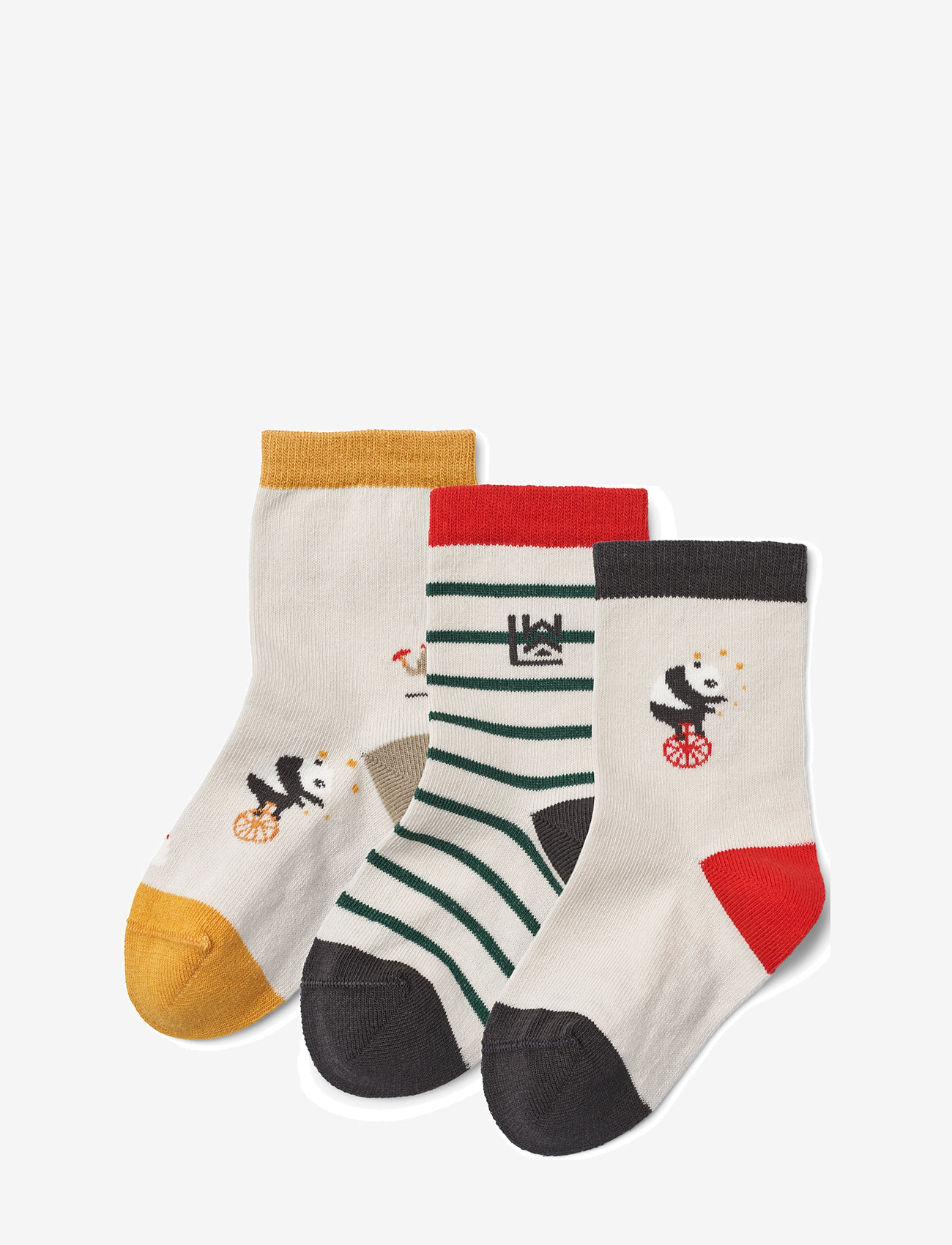 Liewood - Silas Socks 3-Pack - autumn clothing - circus / sandy mix - 0