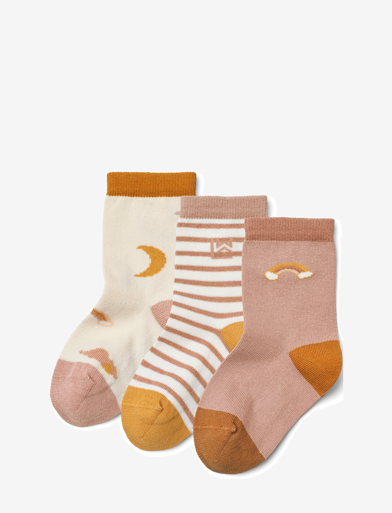 Liewood - Silas Socks 3-Pack - efterårstøj - dream / ecru mix - 0