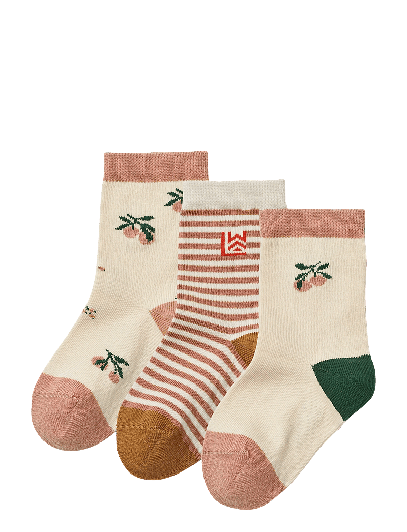 Liewood - Silas Socks 3-Pack - strümpfe - peach sea shell mix - 0