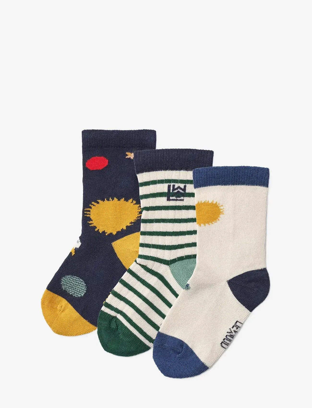 Liewood - Silas Socks 3-Pack - sügisesed riided - universe / classic navy - 0
