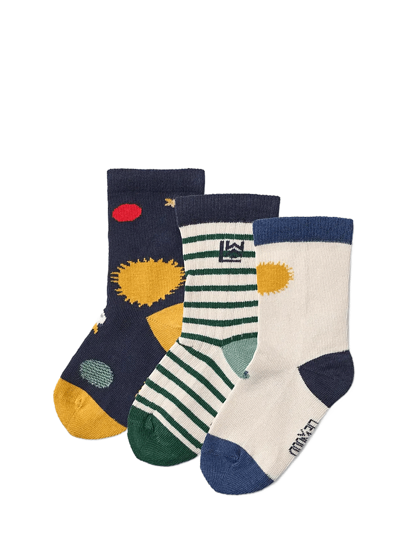 Liewood - Silas Socks 3-Pack - strümpfe - universe / classic navy - 0