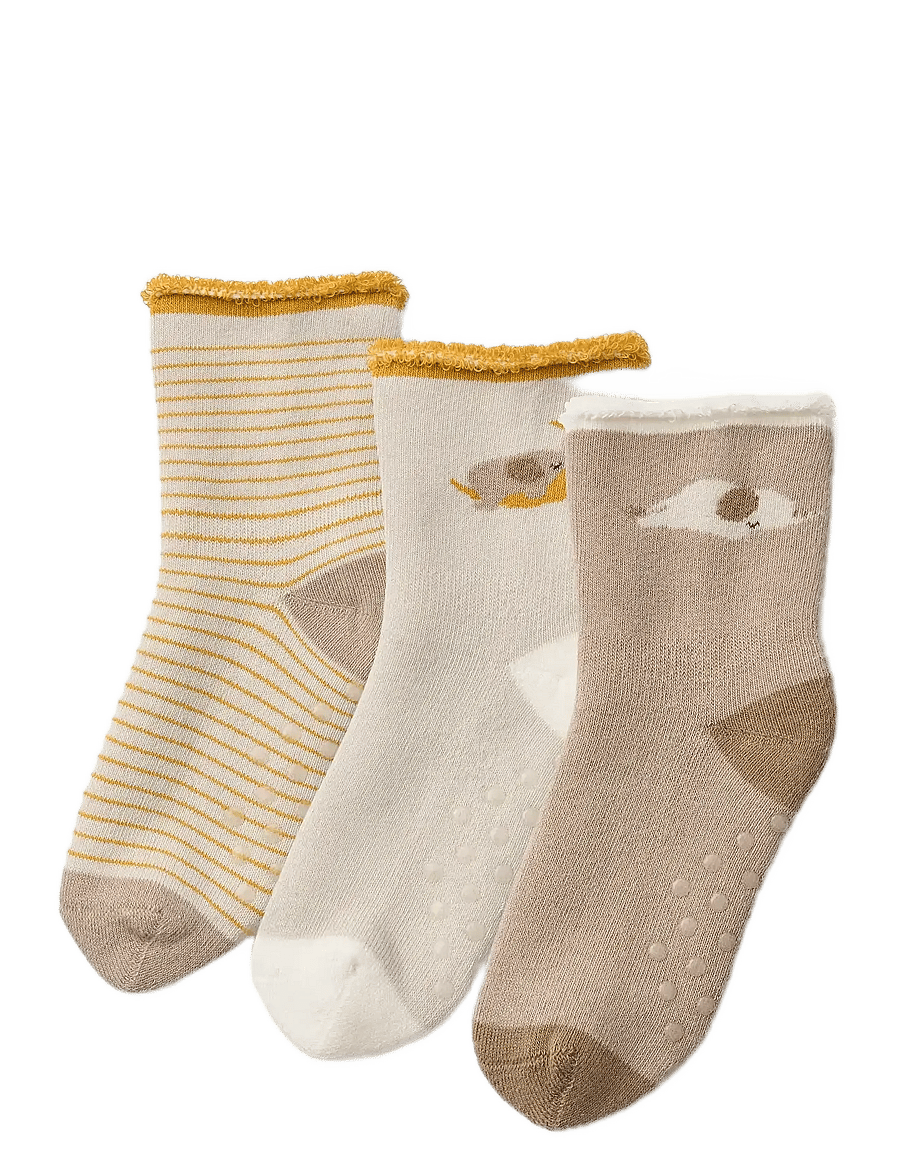 Liewood - Eloy Baby Socks 3-Pack - chaussettes - elephant / creme de la creme - 0