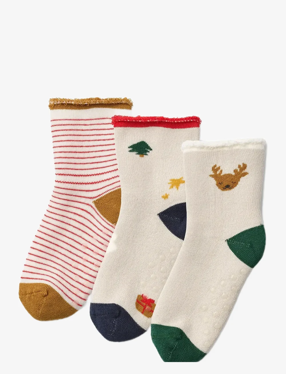 Liewood - Eloy Baby Socks 3-Pack - socks - holiday / sandy - 0