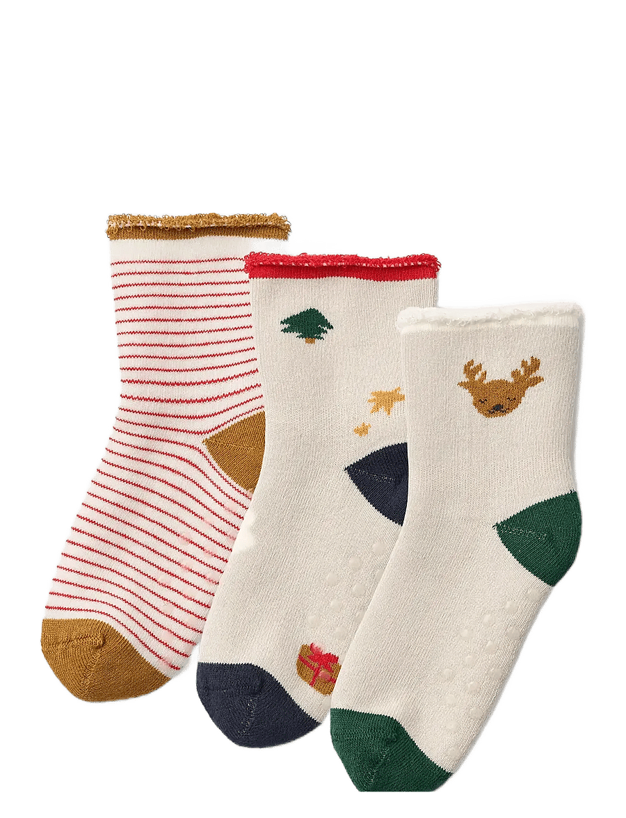 Liewood - Eloy Baby Socks 3-Pack - strümpfe - holiday / sandy - 0