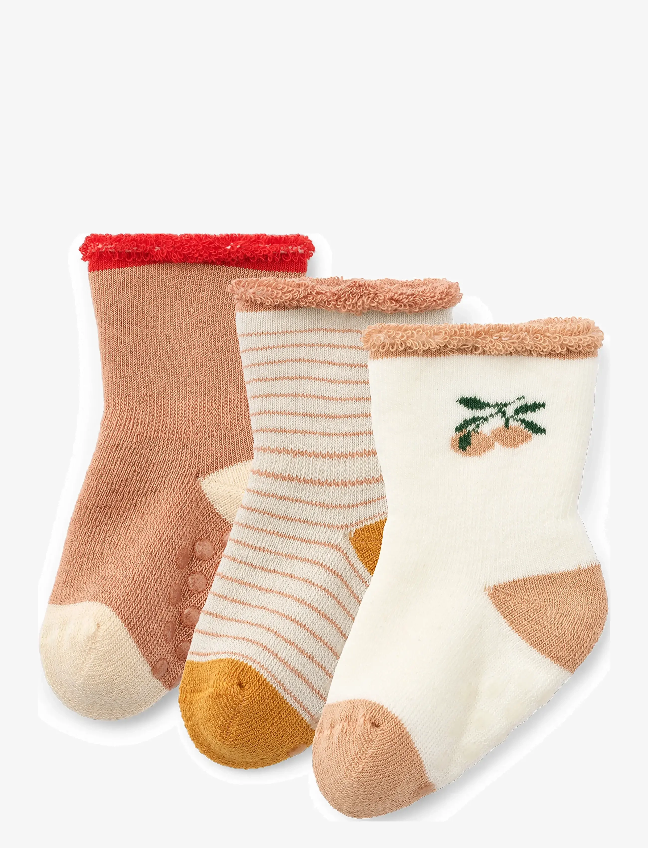 Liewood Eloy Baby Socks 3-Pack - Liewood - PEACH / SANDY MIX / beige