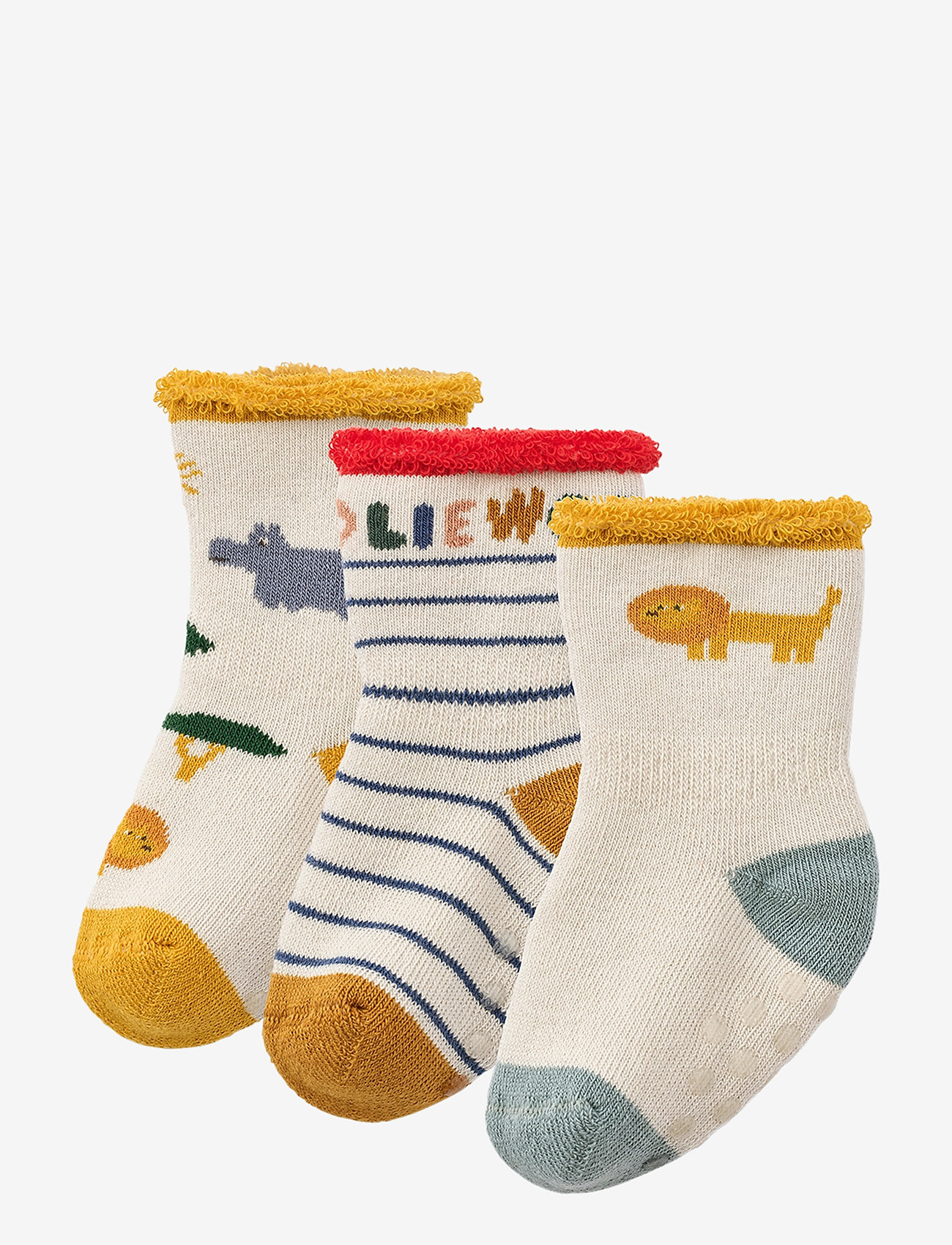 Liewood - Eloy Baby Socks 3-Pack - strümpfe - safari / sandy mix - 0