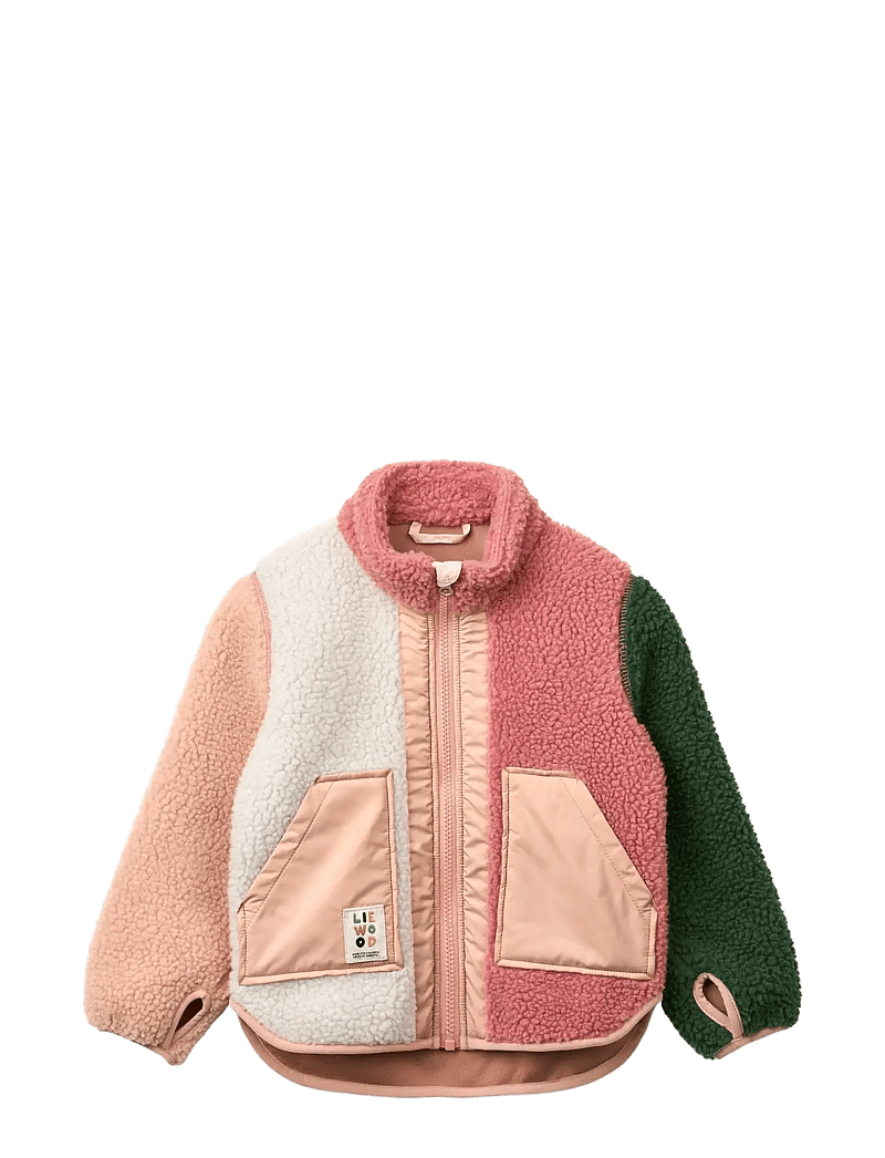 Liewood - Noam Pile Jacket - fleece jackets - dusty rose multi mix - 1