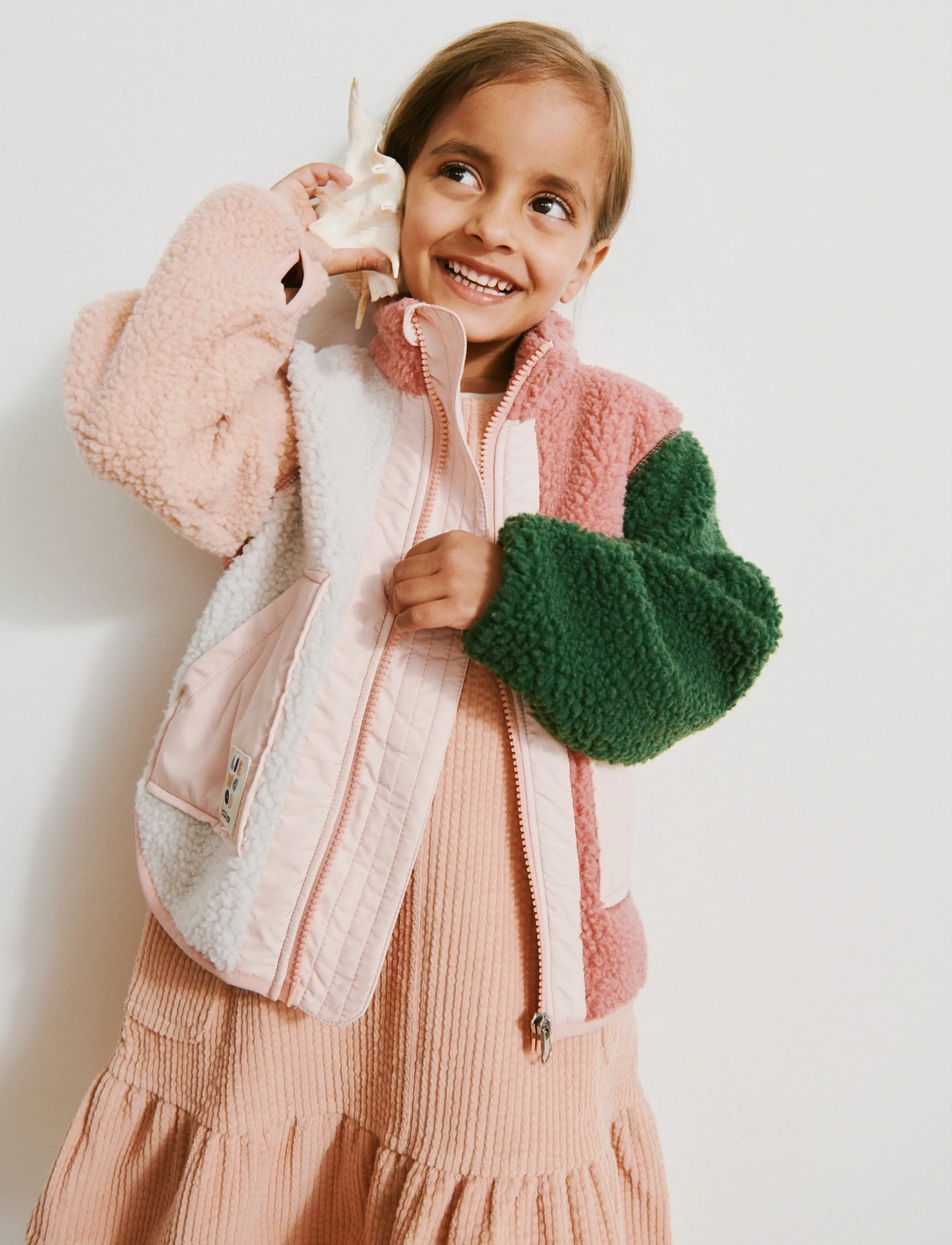 Liewood Noam Pile Jacket - Overtøj - DUSTY ROSE MULTI MIX / pink/rose