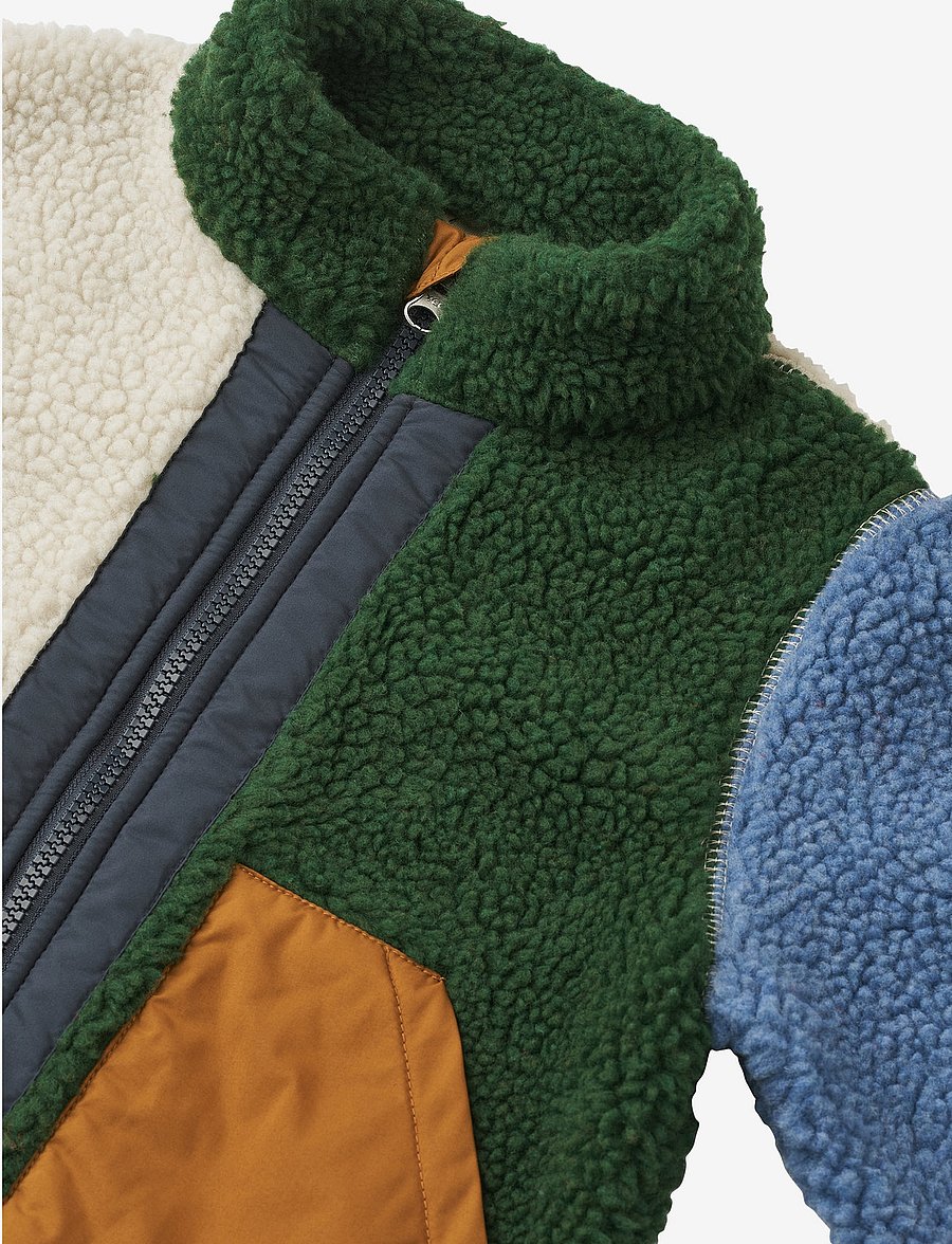 Liewood - Noam Pile Jacket - fliisjakid - garden green multi mix - 2
