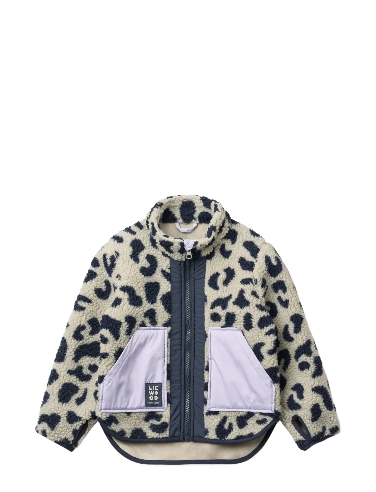 Liewood Noam Pile Jacket - Overtøj - MEGA LEO / MIST MIX / beige