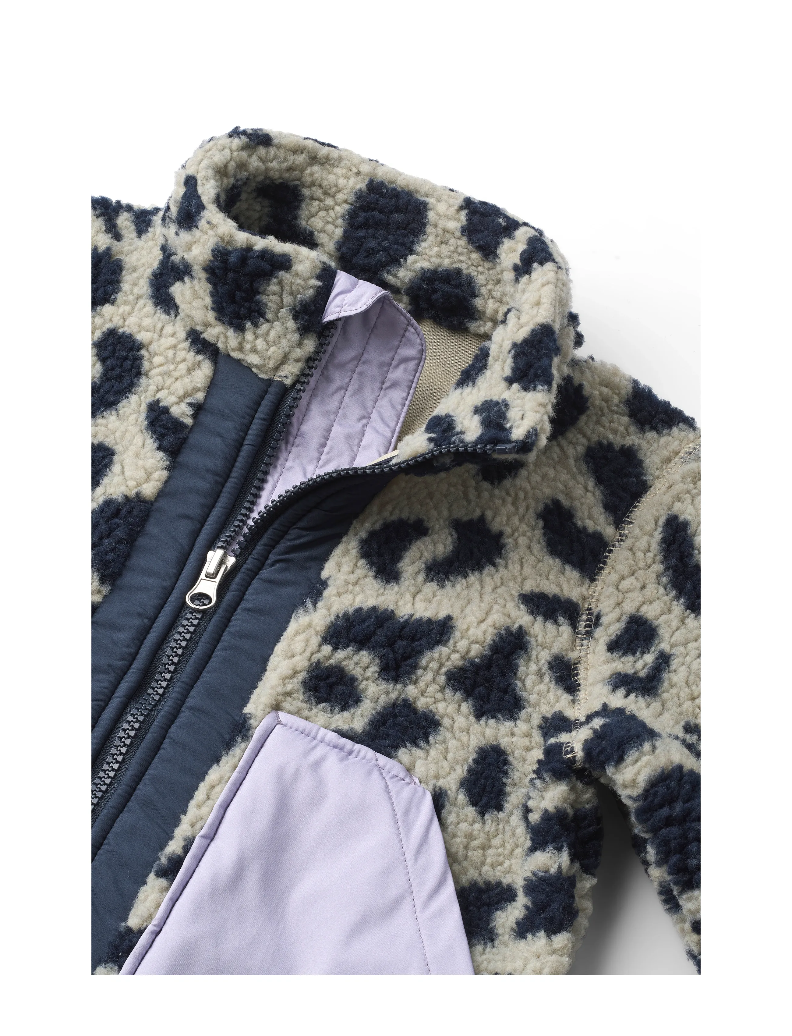 Liewood - Noam Pile Jacket - fleecejakker - mega leo / mist mix - 2