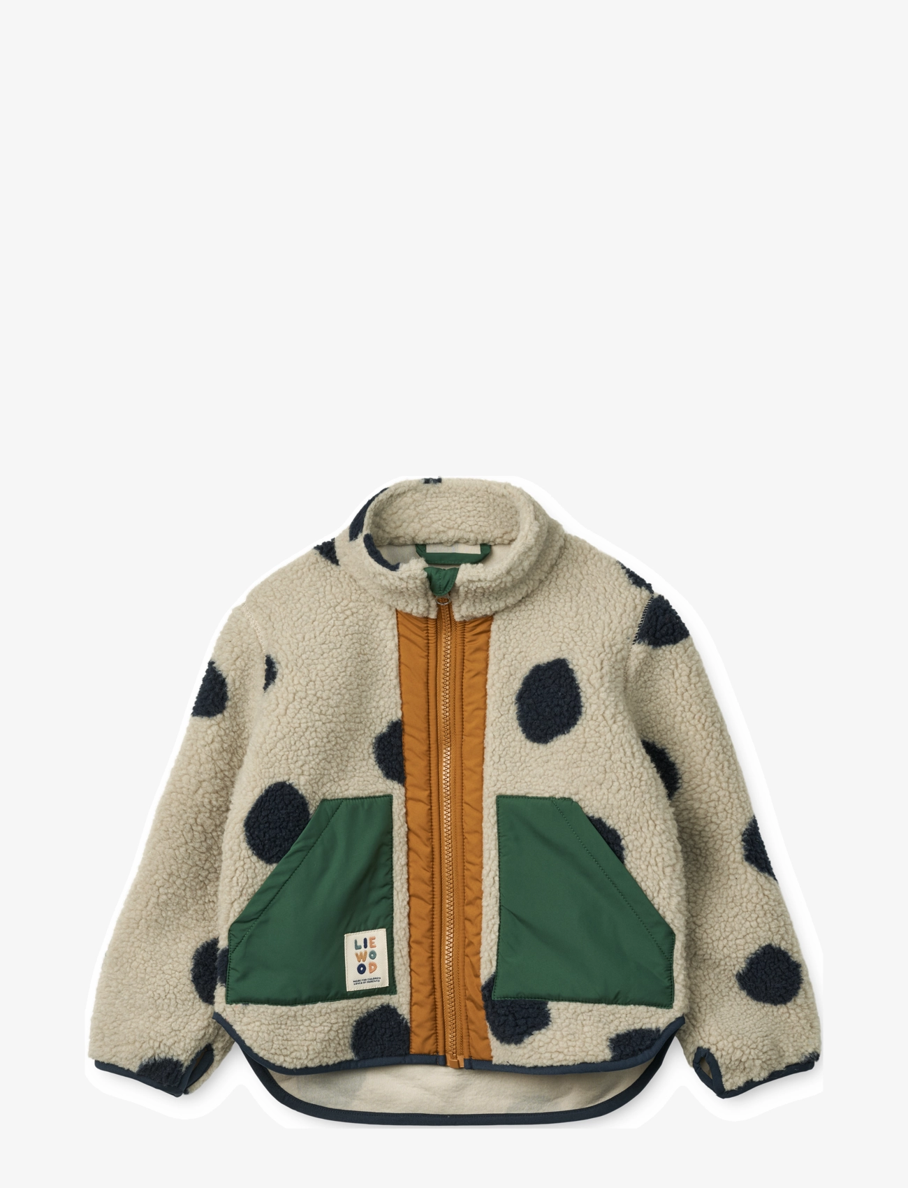 Liewood Noam Pile Jacket - Fleecejacke - SPOT DOTS / MIST / cream