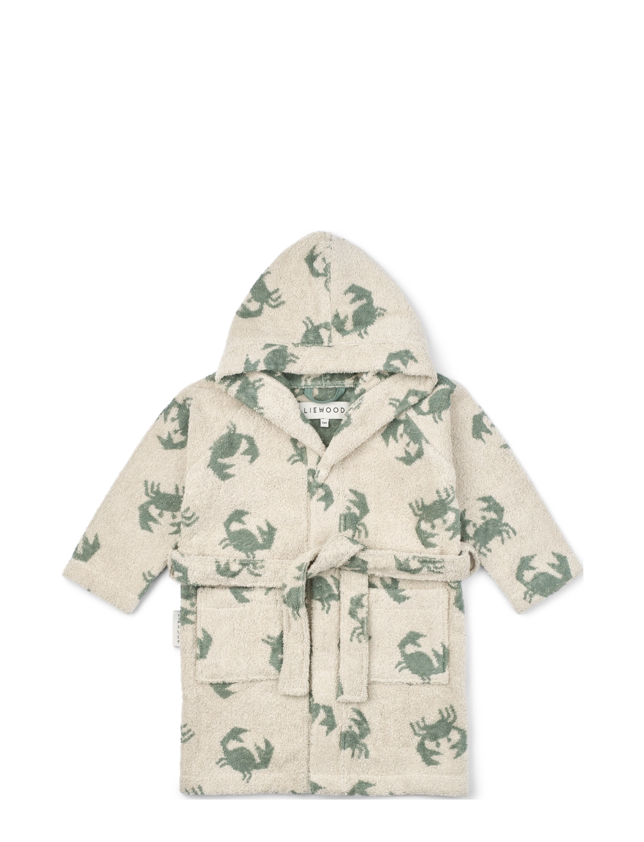 Liewood Lilana Yarn Dyed Bathrobe - Kids home - CRAB / SANDY / beige