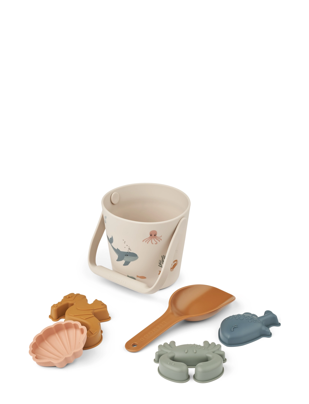 Liewood Gilma Sea Creature Beach Set - Sandlegetøj - SEA CREATURE / SANDY / beige