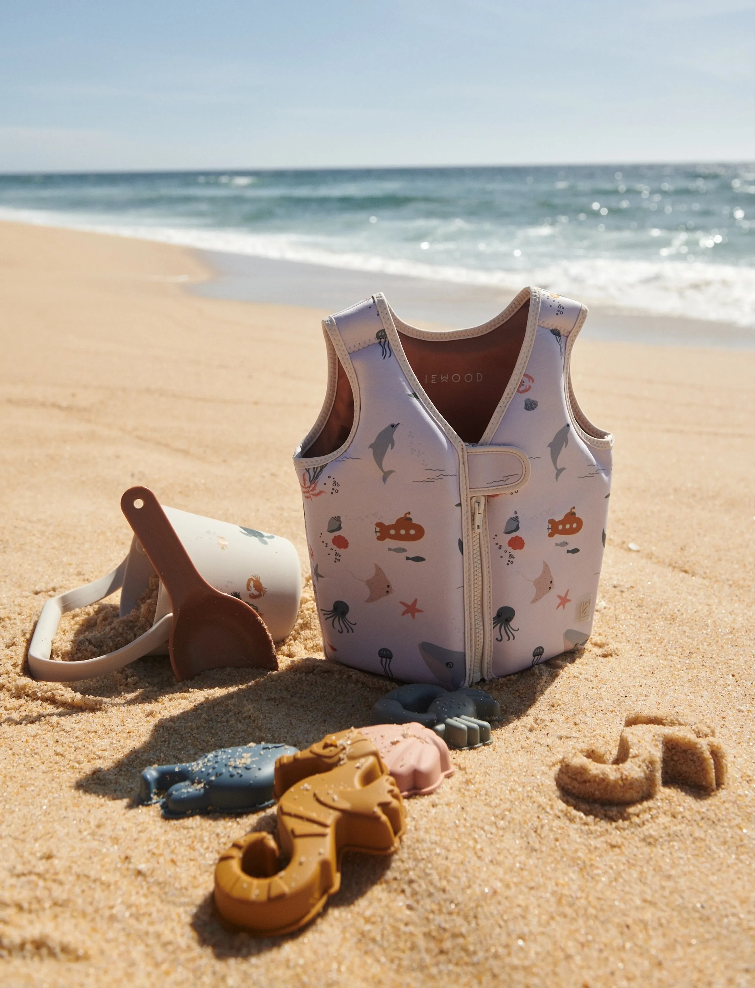 Liewood Gilma Sea Creature Beach Set - Leker - SEA CREATURE / SANDY / beige