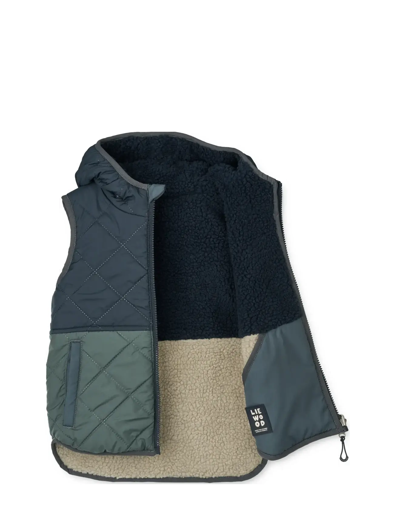 Liewood - Diana Reversible Vest - børn - whale blue multi mix - 2