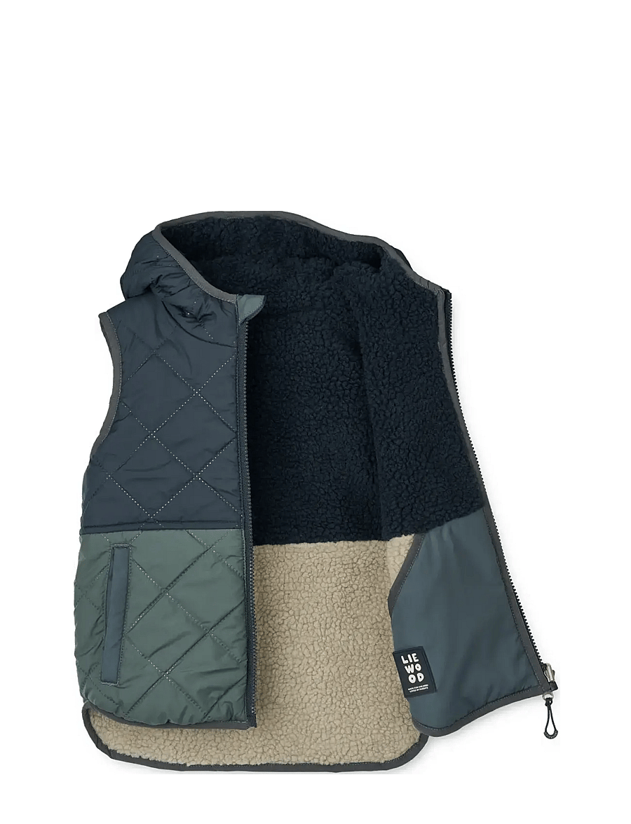 Liewood - Diana Reversible Vest - shop efter alder - whale blue multi mix - 2