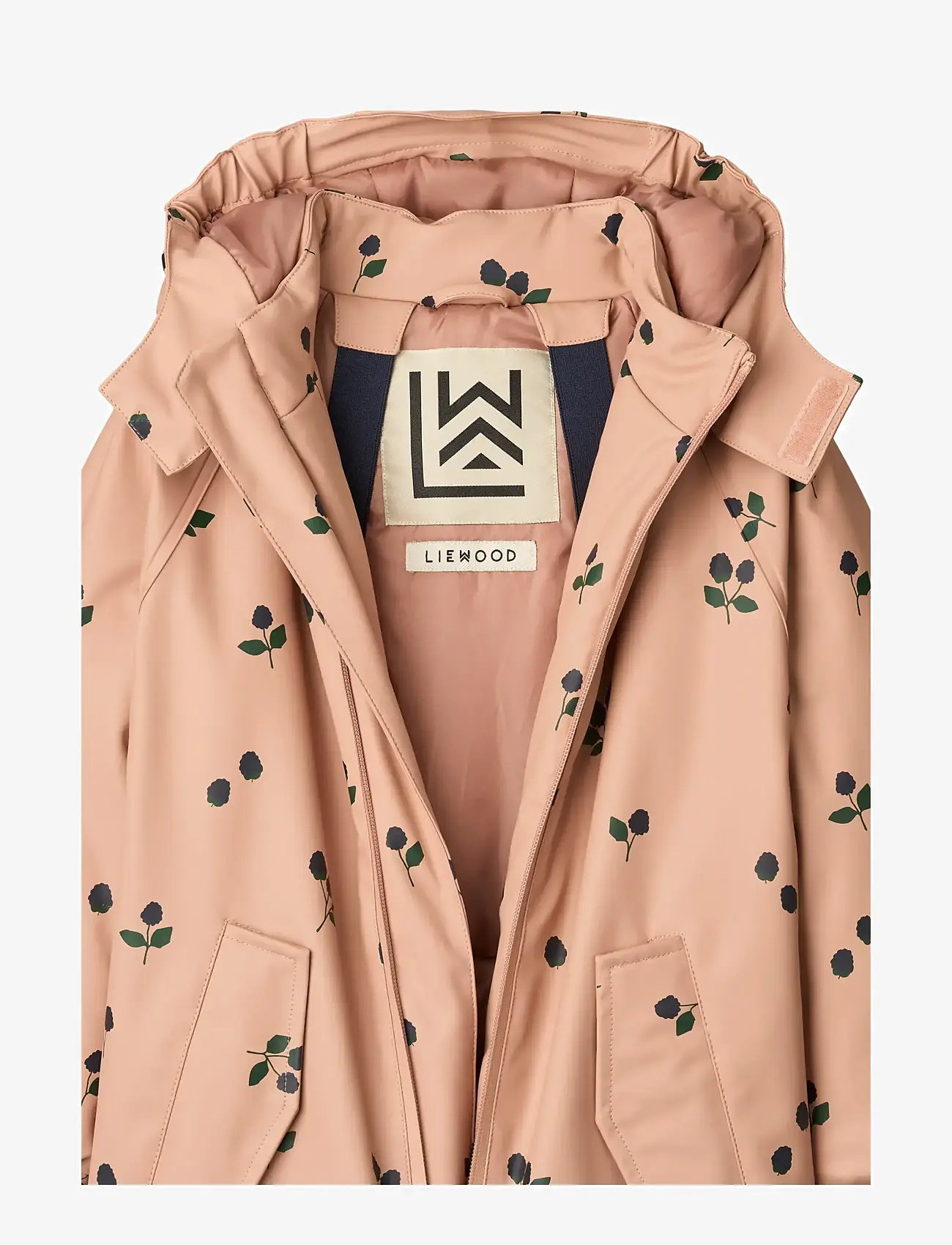 Liewood - Maddy PU Rainsuit - regenschutzanzüge - berry / pale tuscany / embroidery - 2