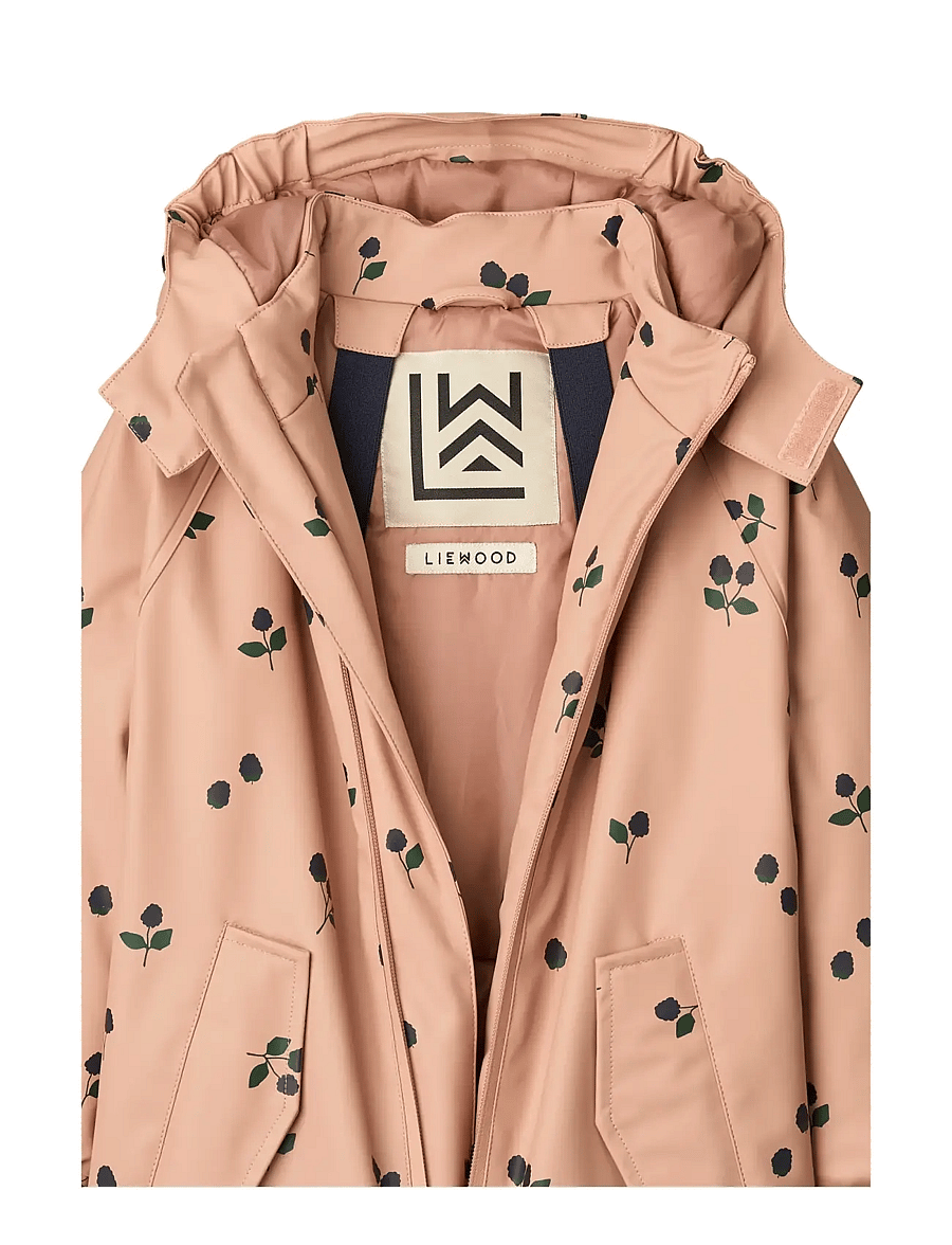 Liewood - Maddy PU Rainsuit - regenschutzanzüge - berry / pale tuscany / embroidery - 2