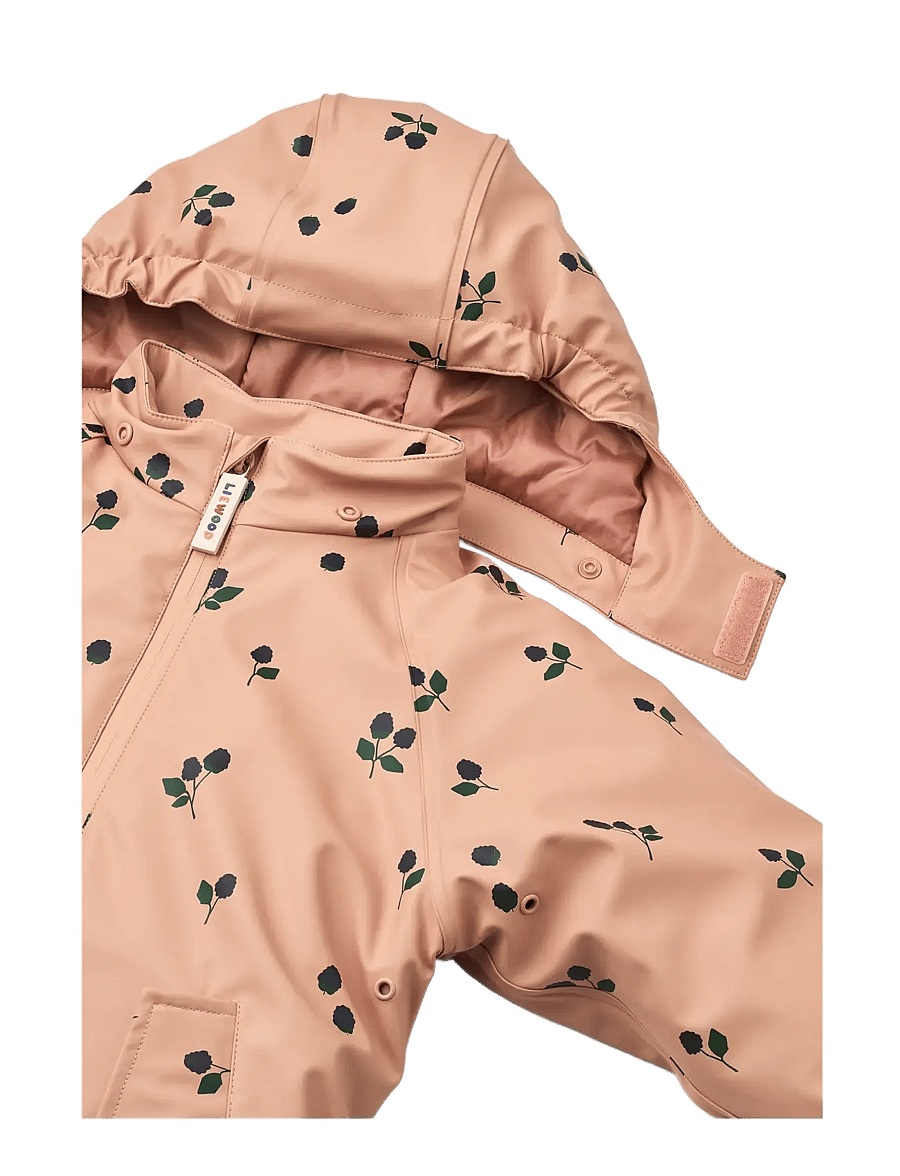 Liewood - Maddy PU Rainsuit - regenschutzanzüge - berry / pale tuscany / embroidery - 3