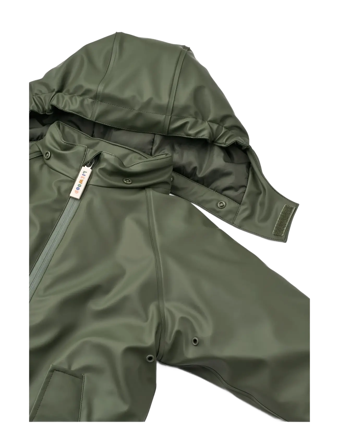 Liewood - Maddy PU Rainsuit - lietus valkā kombinezoni - hunter green - 3