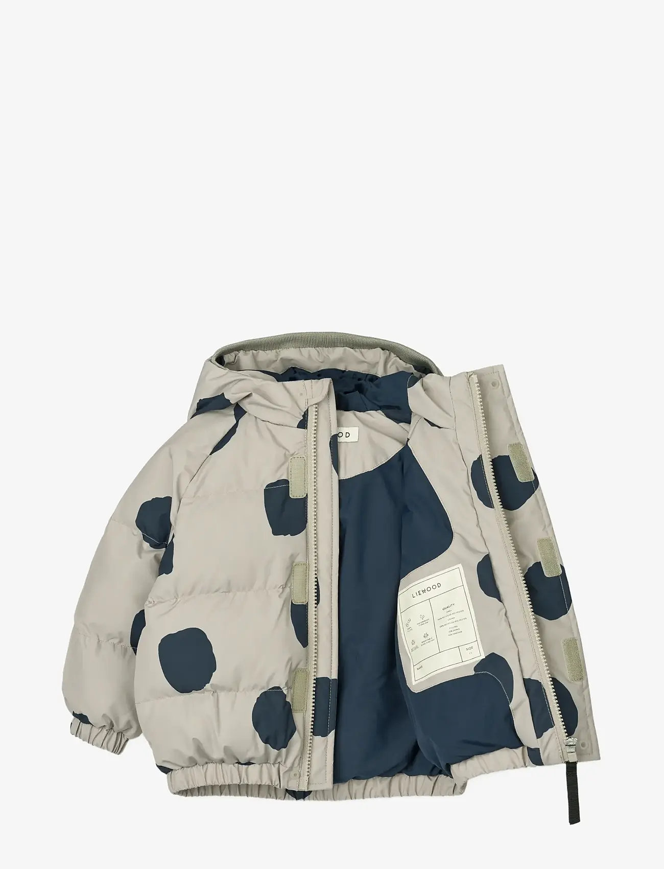 Liewood - Adelina Jacket With Ears - puhvis ja polsterdatud - spot dots / mist - 2