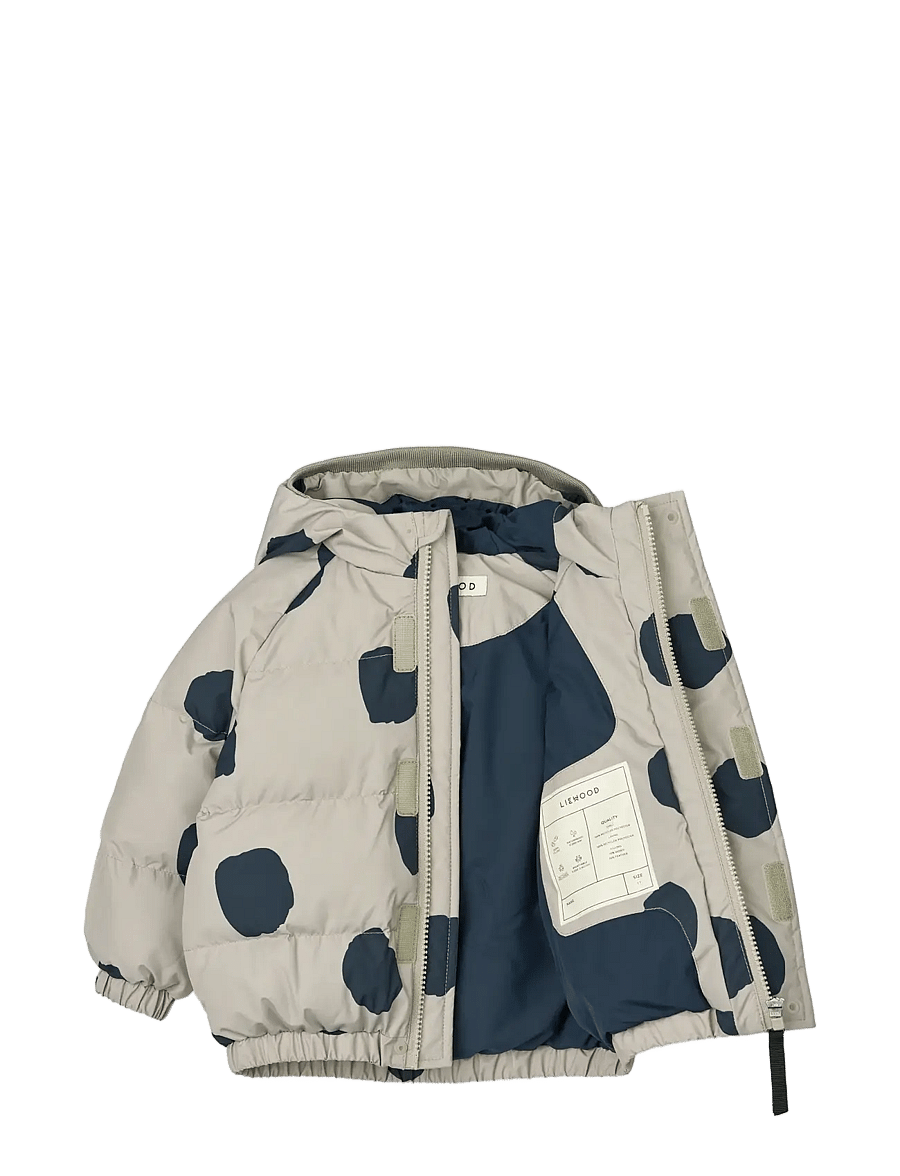 Liewood - Adelina Jacket With Ears - dunjakker - spot dots / mist - 2