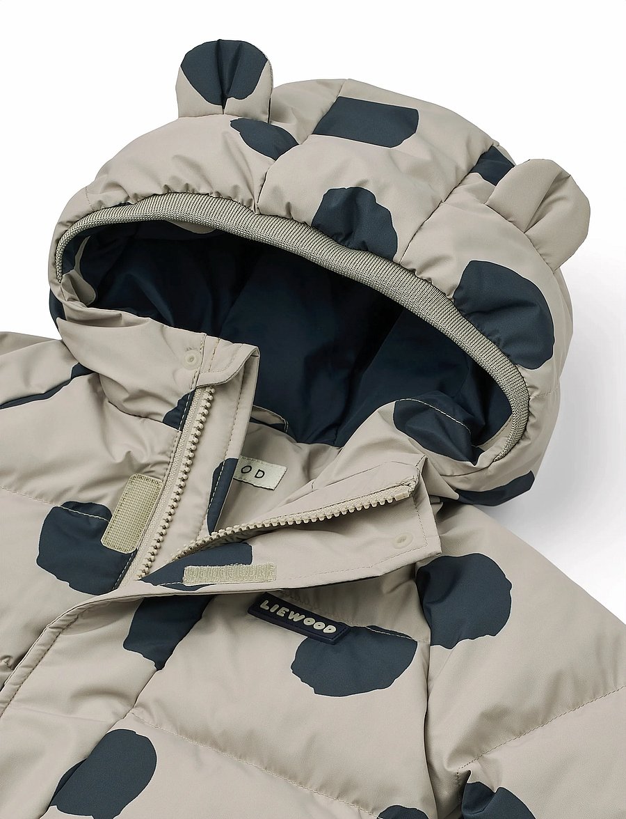 Liewood - Adelina Jacket With Ears - dunjakker - spot dots / mist - 3