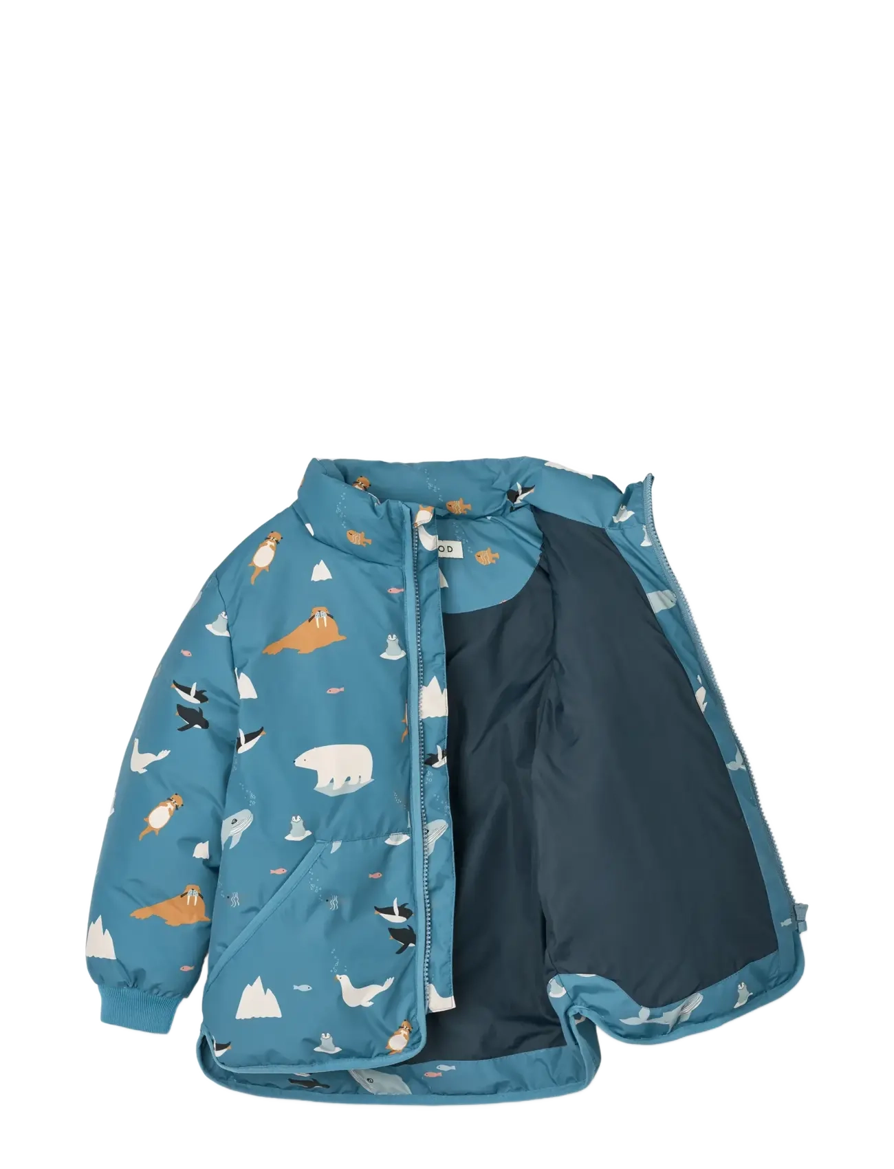 Liewood - Brantley Jacket - wyściełana kurtka - arctic sea /  ocean view - 2