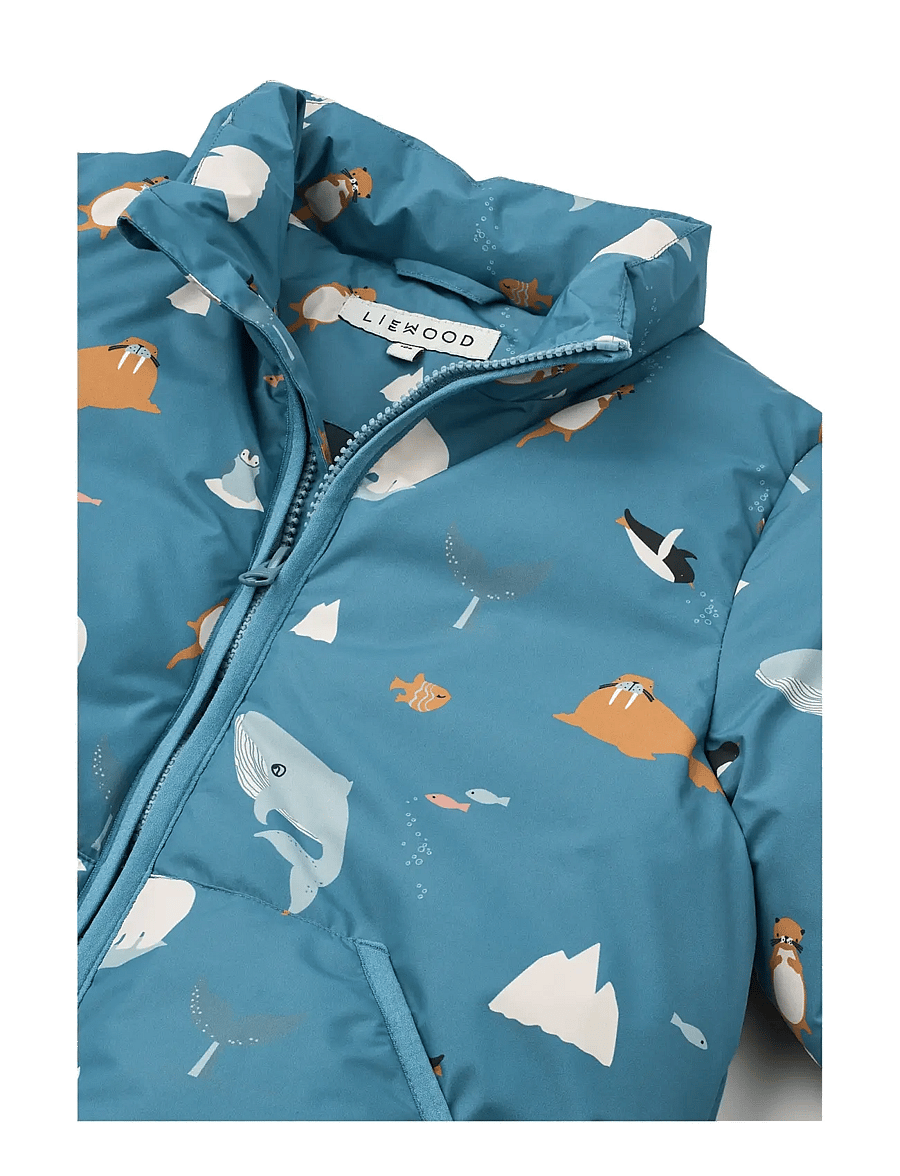 Liewood - Brantley Jacket - puhvis ja polsterdatud - arctic sea / ocean view - 3