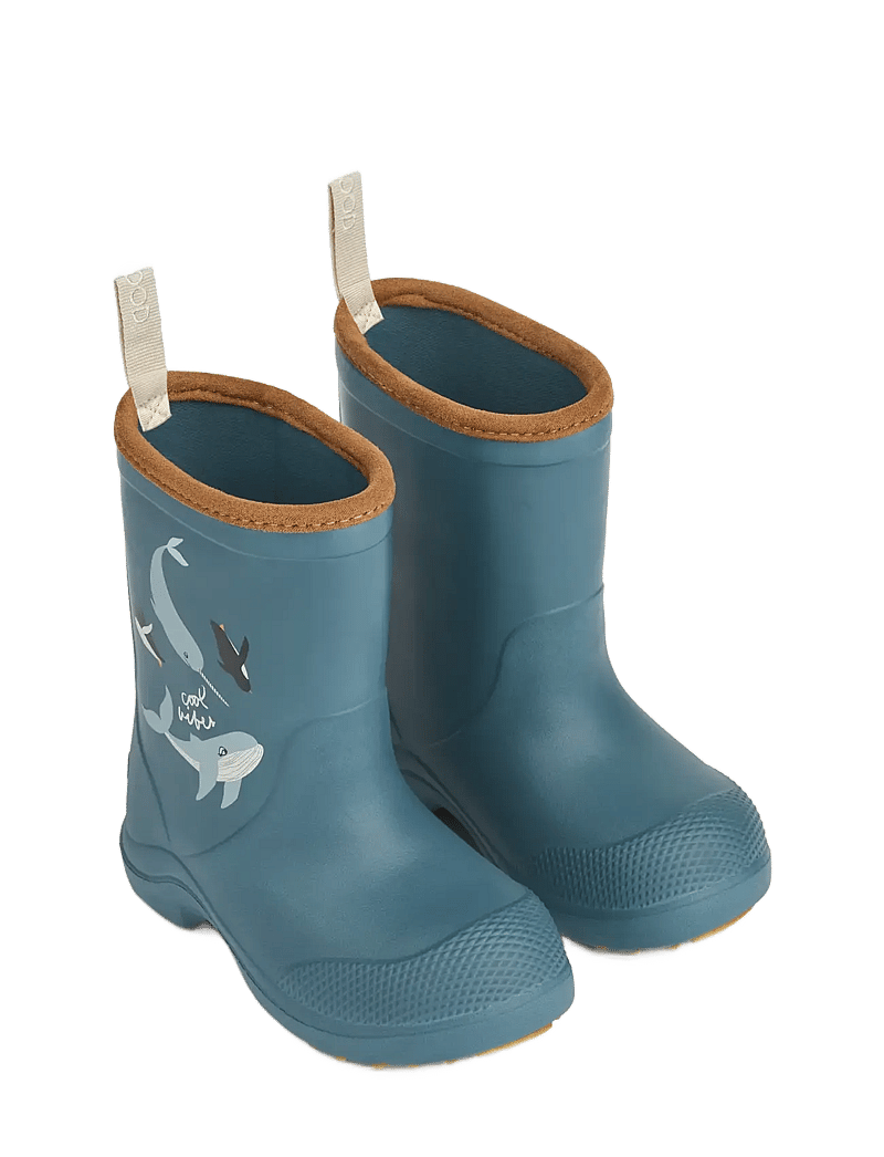 Liewood - Aston Rainboot - gummistøvler uden for - arctic / ocean view - 0