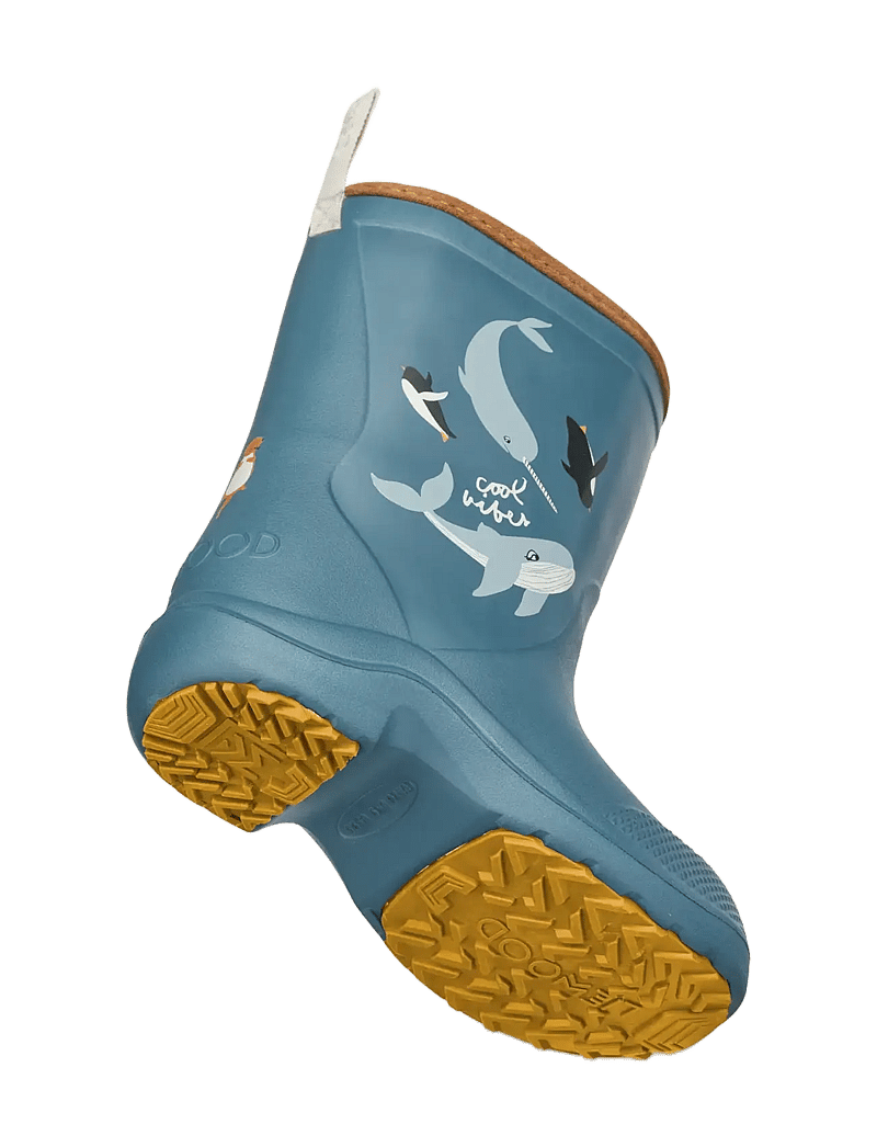 Liewood - Aston Rainboot - gummistøvler uden for - arctic / ocean view - 1