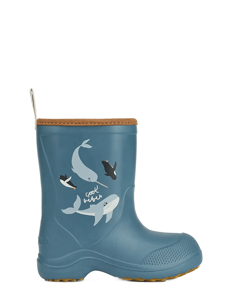 Liewood - Aston Rainboot - gummistøvler uden for - arctic / ocean view - 2