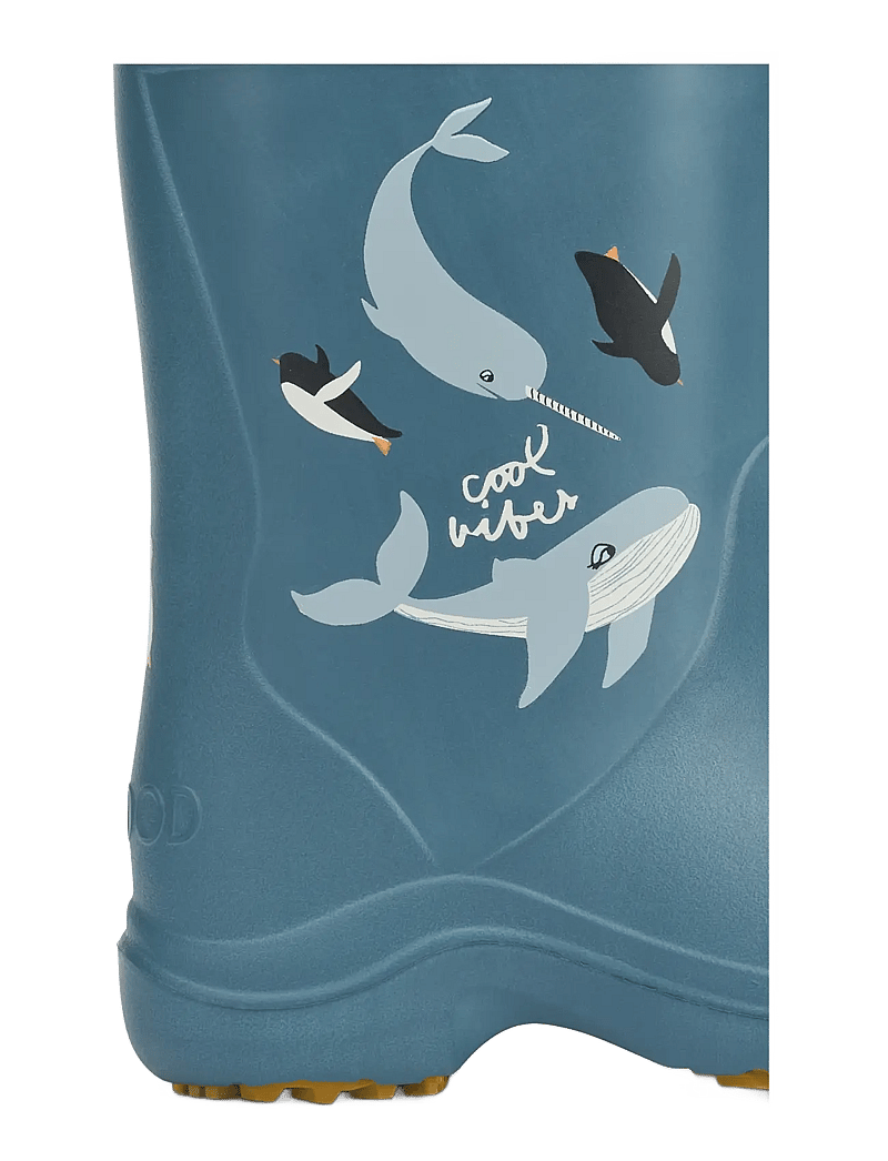 Liewood - Aston Rainboot - gummistøvler uden for - arctic / ocean view - 4