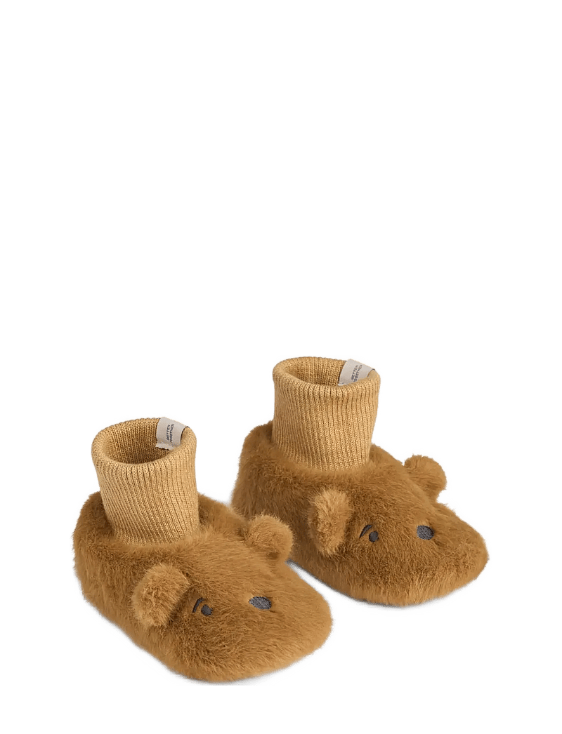 Liewood - Beth Bear Plush Slipper - hausschuhe - golden caramel - 0