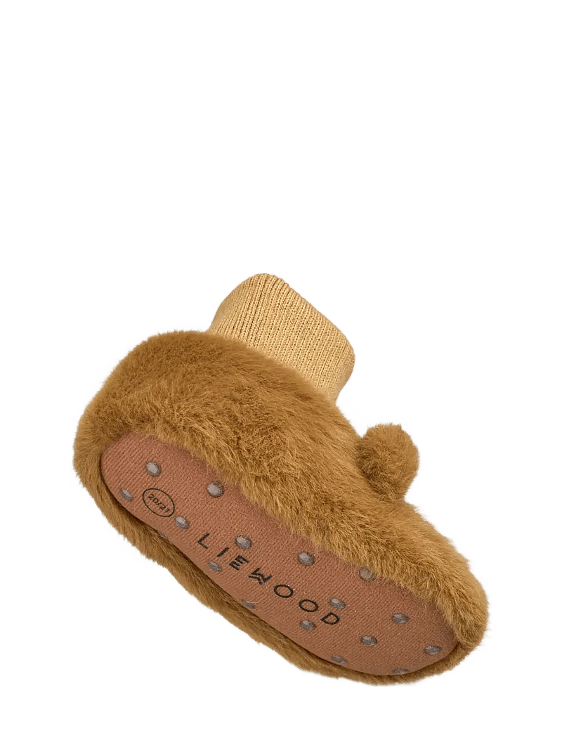 Liewood - Beth Bear Plush Slipper - hausschuhe - golden caramel - 1