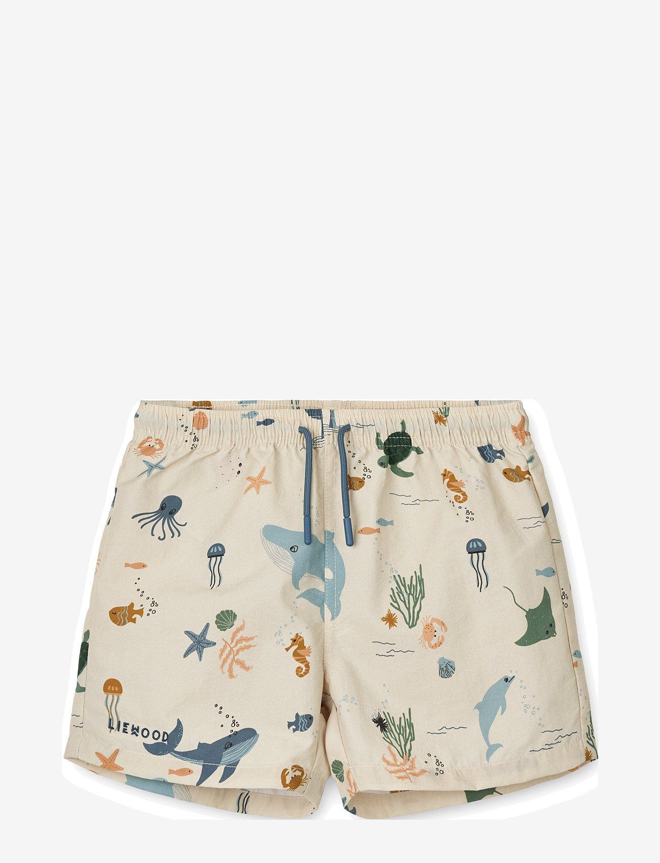Liewood - Aiden Printed Board Shorts - badehosen - sea creature / sandy - 0