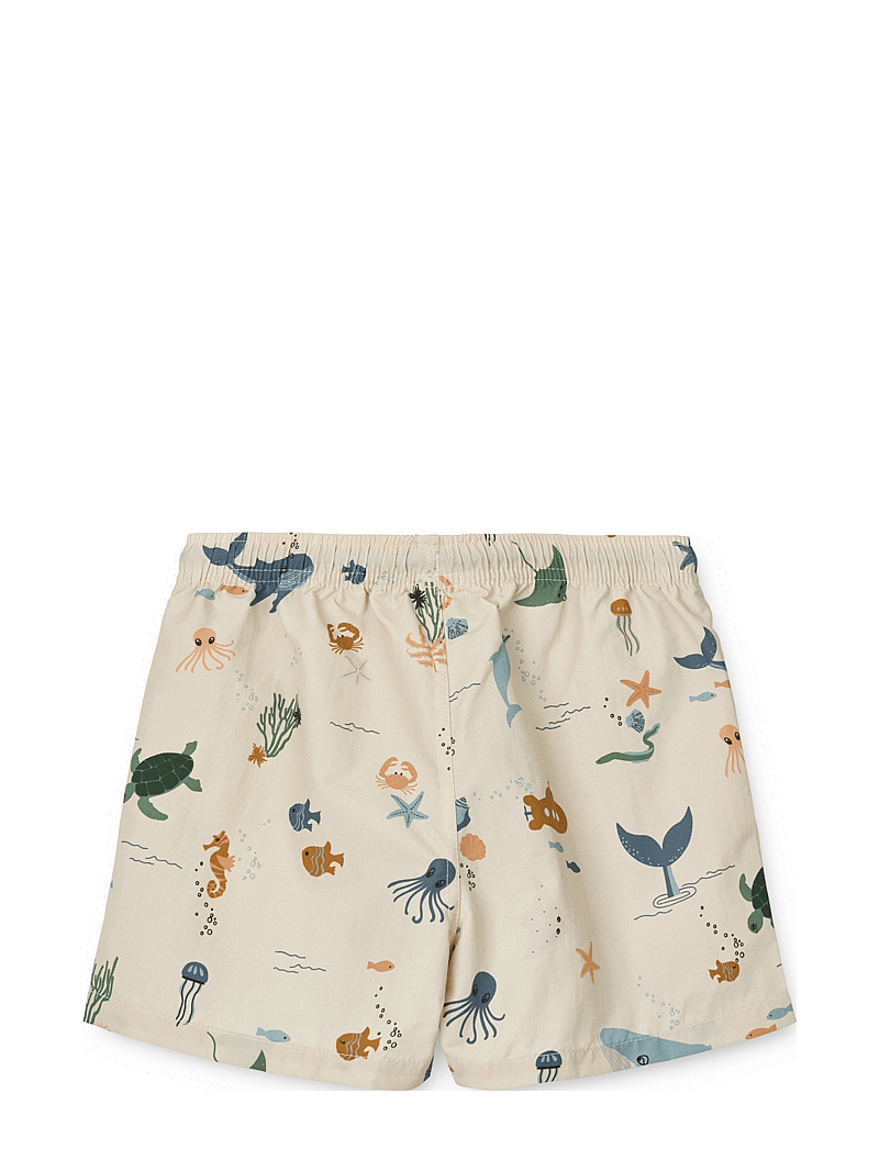 Liewood - Aiden Printed Board Shorts - swimshorts - sea creature / sandy - 1
