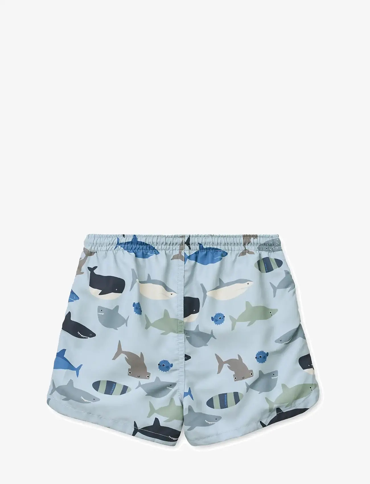Liewood - Aiden Printed Board Shorts - uv-kaitsega riided - shark / dove blue - 2