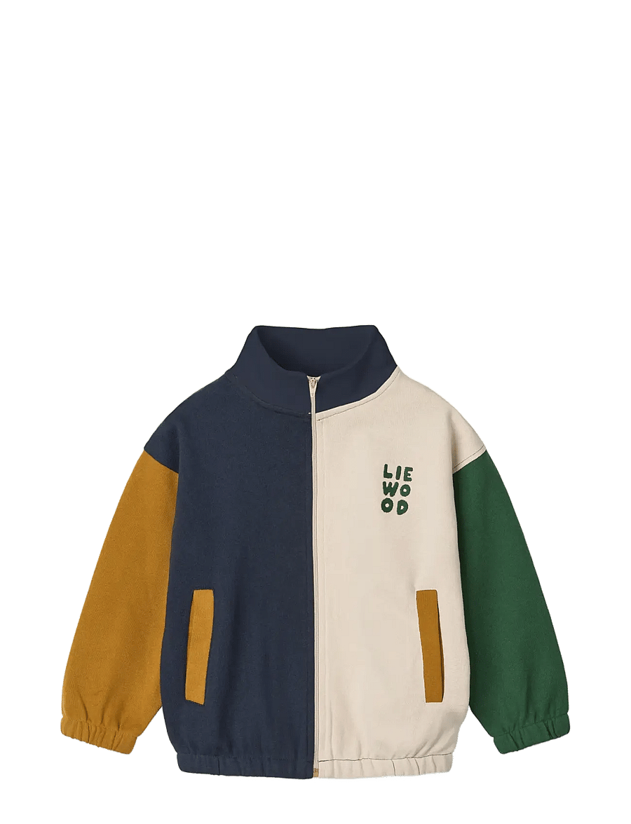 Liewood - Cassius Zip-up Sweatshirt - sweatshirts - classic navy multi mix - 0