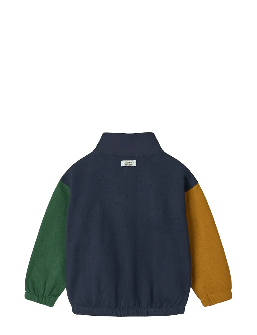 Liewood - Cassius Zip-up Sweatshirt - sweatshirts - classic navy multi mix - 1