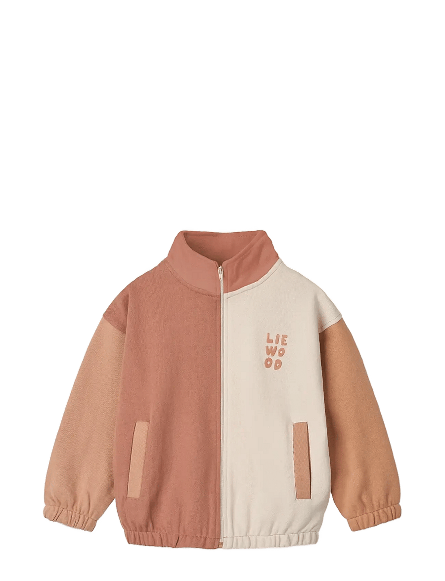 Liewood - Cassius Zip-up Sweatshirt - sweatshirts - tuscany rose multi mix - 0